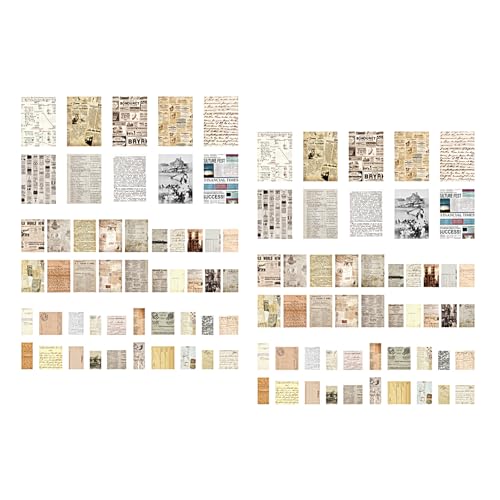100 Blatt Dekoratives Papier Vintage Ästhetik Blumen für Journaling Scrapbooking Planer Handwerk Zubehör für Kunstplaner von Limtula