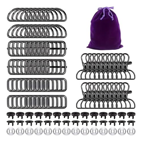 100 Stück/Set Schlüsselanhänger Haken Geldbörse Hardware Schnallen Set Schnappknöpfe Rechteck Ringe Schnallen für Taschen Handwerk 100 Stück/Set Schlüsselanhänger Haken Geldbörse Hardware Schnallen Set Schnappknöpfe Rechteck Ringe Schnallen für Taschen Handwerk von Limtula