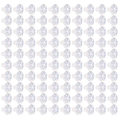 100 Stück Silikon-Ohrring-Verschlüsse, hypoallergene Verriegelung für Ohrstecker, Ohrring-Stopper, praktisches Schmuckherstellungszubehör von Limtula