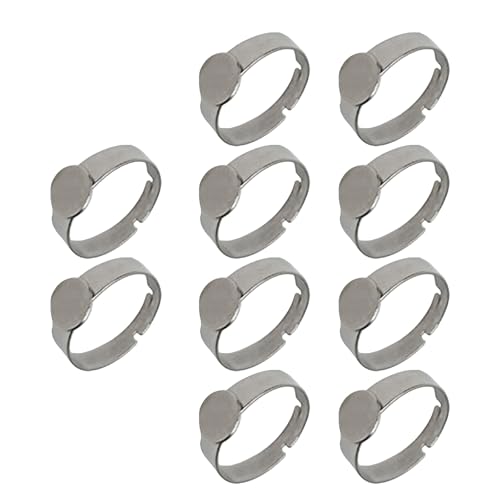 10pcs Kreative Ringe Juwelierbasen Verstellbare Edelstahlringe Für Schmuckprojekte 10pcs Kreative Ringe Juwelierbasen Verstellbare Edelstahlringe Für Schmuckprojekte von Limtula