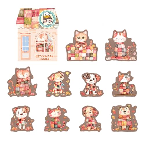 10pcs Wasserresistente Haustieraufkleber Ästhetische Dekoration Für Scrapbooking Journal Water Bottle Laptop Phone Hülle Elternkind Kinderaktivität von Limtula