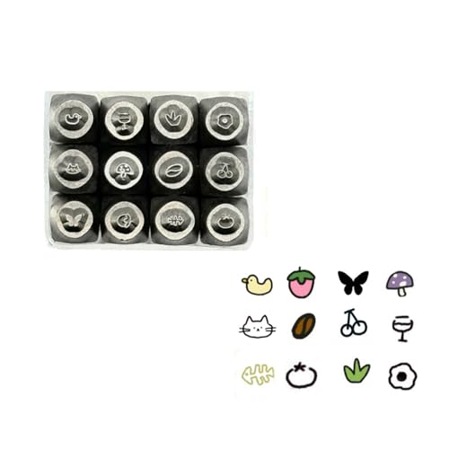 12pieces Metall Stempel Set Metallmeißel Set 2mm Schmuck Gravur Werkzeugstahl Textur Für Musterherstellung Und Texturierung 12pieces Metall Stempel Set Metallmeißel Set 2mm Schmuck Gravur Werkzeugstahl Textur Für Musterherstellung Und Texturierung von Limtula