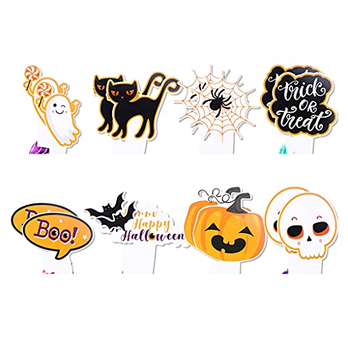 16Pcs Cake Toppers Halloween Cupcake Toppers Cake Insert Cards For Party Cake Decoration Cake Insert Cards For Party von Limtula