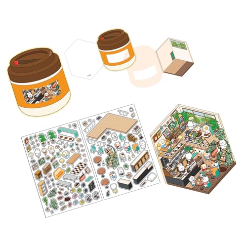 2 5d Szenen Asthetic Aufkleber Cartoon Baking Shop Dekorative Landschaft Für Kinder Mädchen Jungen DIY Szenen Cartoon Landschaft Dekorative Für Kind von Limtula