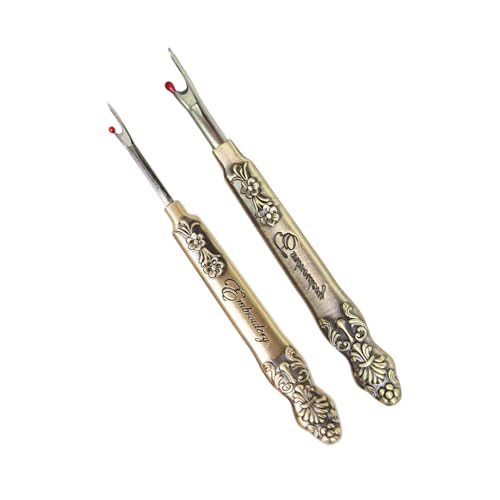 2 Stück Vintage Nahttrenner, Metallnaht-Unpicker, bequemer Griff für Nähprojekte, Entfernen von Faden 2 Stück Vintage Nahttrenner, Metallnaht-Unpicker, bequemer Griff für Nähprojekte, Entfernen von Faden von Limtula