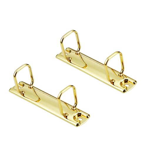 2 x Metall-Aktenbinder-Clip, zwei Löcher, quadratische Form, für Büro, Dokumente, Organisation, Metall, zwei Löcher 2 x Metall-Aktenbinder-Clip, zwei Löcher, quadratische Form, für Büro, Dokumente, Organisation, Metall, zwei Löcher von Limtula