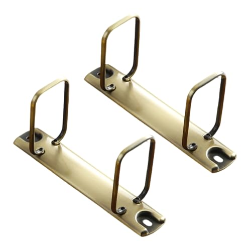 2 x Metall-Aktenbinder-Clip, zwei Löcher, quadratische Form, für Büro, Dokumente, Organisation, Metall, zwei Löcher von Limtula