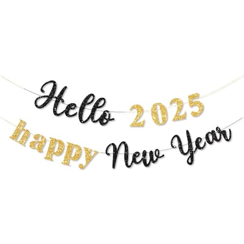 2025 Neujahr Hängender Anhänger Ornament Schwarz Gold Optional verschönert den Innenraum für Partys und Zuhause Dekoration von Limtula