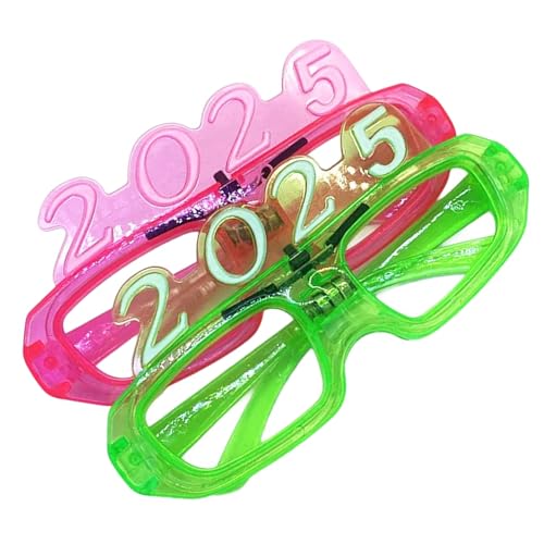 2025 Neujahrsparty-Brille, blinkende Brille, buntes LED-Licht, Neujahrsparty-Brille für Weihnachten 2025 Neujahrsparty-Brille, blinkende Brille, buntes LED-Licht, Neujahrsparty-Brille für Weihnachten von Limtula
