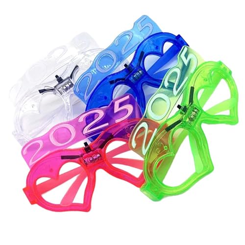2025 Neujahrsparty-Brille, blinkende Brille, buntes LED-Licht, Neujahrsparty-Brille für Weihnachten 2025 Neujahrsparty-Brille, blinkende Brille, buntes LED-Licht, Neujahrsparty-Brille für Weihnachten von Limtula