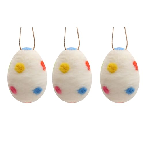 3 Stück Filzeier Anhänger für Ostern, Korbfüller und Dekorationen, hängende Ornamente für Zuhause und Party von Limtula