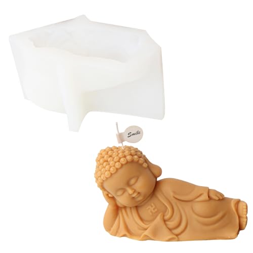 3D-Meditation-Silikonform, Bodhisattva-Statue, parfümiert, Gips, Beton, Gießformen, Dekorationsform für handgefertigte Bastelarbeiten von Limtula