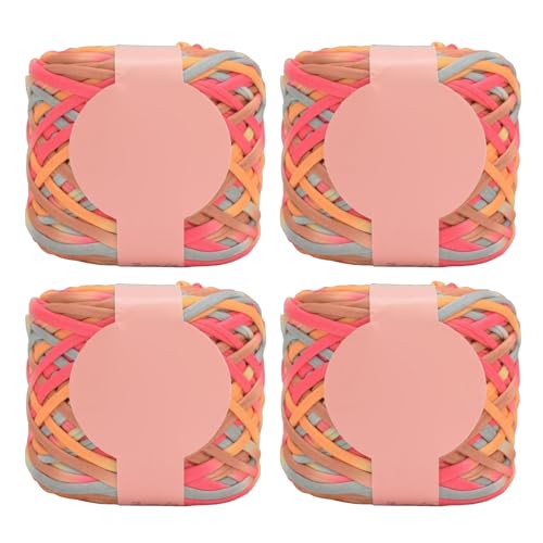 4 Pieces Weiches Häkelgarn Farbenfrohe Polyestergarn Für Handgefertigte Häkelstrickdecke Und Handtasche 280 G/Rollen Farbenfrohe Garn 4 Pieces Weiches Häkelgarn Farbenfrohe Polyestergarn Für Handgefertigte Häkelstrickdecke Und Handtasche 280 G/Rollen Farbenfrohe Garn von Limtula
