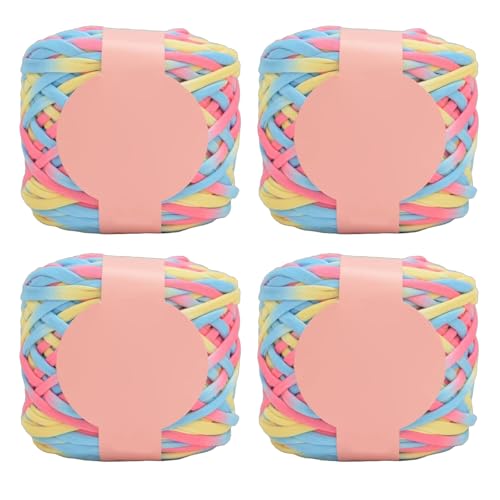 4 Pieces Weiches Häkelgarn Farbenfrohe Polyestergarn Für Handgefertigte Häkelstrickdecke Und Handtasche 280 G/Rollen Farbenfrohe Garn 4 Pieces Weiches Häkelgarn Farbenfrohe Polyestergarn Für Handgefertigte Häkelstrickdecke Und Handtasche 280 G/Rollen Farbenfrohe Garn von Limtula