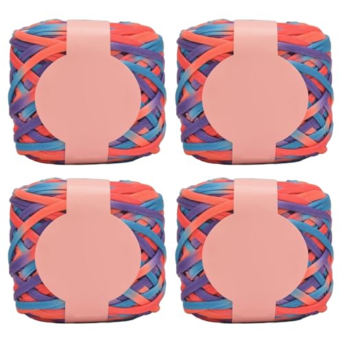 4 Pieces Weiches Häkelgarn Farbenfrohe Polyestergarn Für Handgefertigte Häkelstrickdecke Und Handtasche 280 G/Rollen Farbenfrohe Garn 4 Pieces Weiches Häkelgarn Farbenfrohe Polyestergarn Für Handgefertigte Häkelstrickdecke Und Handtasche 280 G/Rollen Farbenfrohe Garn von Limtula