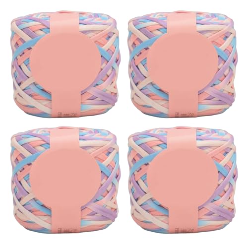 4 Pieces Weiches Häkelgarn Farbenfrohe Polyestergarn Für Handgefertigte Häkelstrickdecke Und Handtasche 280 G/Rollen Farbenfrohe Garn 4 Pieces Weiches Häkelgarn Farbenfrohe Polyestergarn Für Handgefertigte Häkelstrickdecke Und Handtasche 280 G/Rollen Farbenfrohe Garn von Limtula
