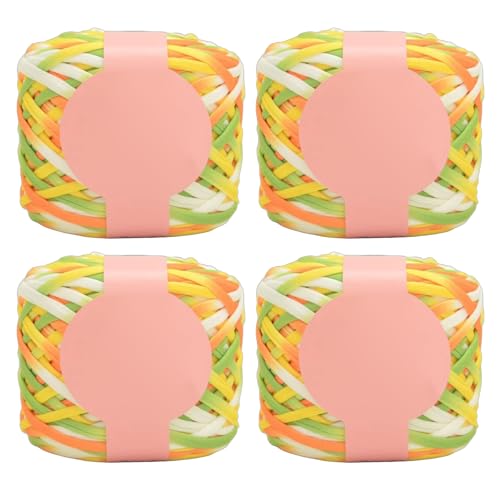 4 Pieces Weiches Häkelgarn Farbenfrohe Polyestergarn Für Handgefertigte Häkelstrickdecke Und Handtasche 280 G/Rollen Farbenfrohe Garn 4 Pieces Weiches Häkelgarn Farbenfrohe Polyestergarn Für Handgefertigte Häkelstrickdecke Und Handtasche 280 G/Rollen Farbenfrohe Garn von Limtula