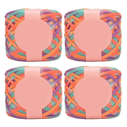4 Pieces Weiches Häkelgarn Farbenfrohe Polyestergarn Für Handgefertigte Häkelstrickdecke Und Handtasche 280 G/Rollen Farbenfrohe Garn 4 Pieces Weiches Häkelgarn Farbenfrohe Polyestergarn Für Handgefertigte Häkelstrickdecke Und Handtasche 280 G/Rollen Farbenfrohe Garn von Limtula