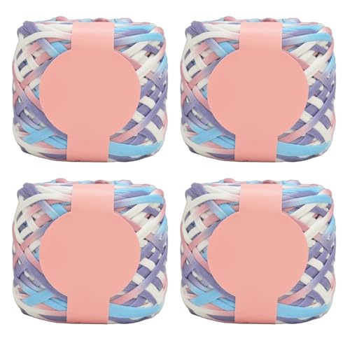 4 Pieces Weiches Häkelgarn Farbenfrohe Polyestergarn Für Handgefertigte Häkelstrickdecke Und Handtasche 280 G/Rollen Farbenfrohe Garn 4 Pieces Weiches Häkelgarn Farbenfrohe Polyestergarn Für Handgefertigte Häkelstrickdecke Und Handtasche 280 G/Rollen Farbenfrohe Garn von Limtula
