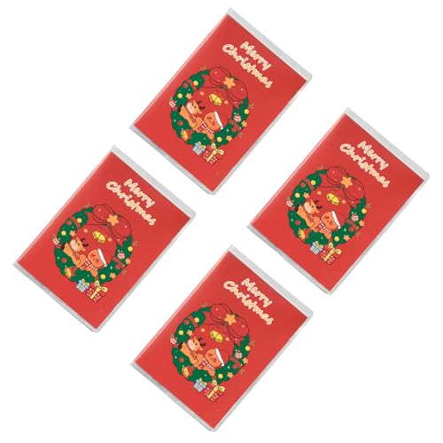 4 kleine Notizblöcke mit Weihnachtsthema 4,2 x 3 Zoll Taschenformat mit 128 ausgerichteten Seiten für Schreibwaren für Schulbüros 4 kleine Notizblöcke mit Weihnachtsthema 4,2 x 3 Zoll Taschenformat mit 128 ausgerichteten Seiten für Schreibwaren für Schulbüros von Limtula