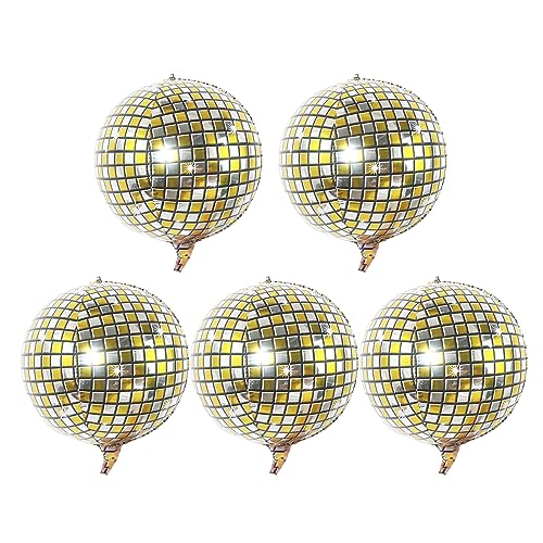 5 Stück Schöne Tanzballons Aus Aluminiumfolie Für Party Dekoration. Schaffen Sie Festival Atmosphäre Mit Reflektierenden Farbigen Aluminiumfolienballons von Limtula