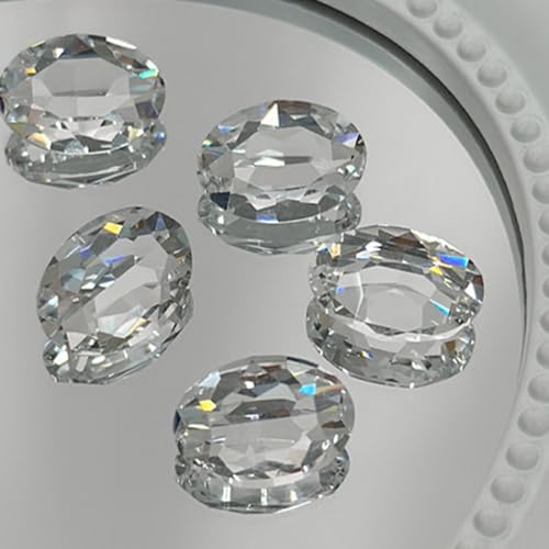 5 x spitze Nagel-Strasssteine, Nagel-Edelsteine, 3D-Nagelkristalle, Herz, rechteckig, Strasssteine für Damen, spitzer Boden, Nagelzubehör von Limtula