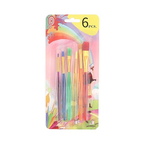 6pcs Kinder Pinsel Candy Colored Pinsel Flach/feiner Spitze Für Aquarell Gouaches Malerei Aquarellpinsel 6pcs Kinder Pinsel Candy Colored Pinsel Flach/feiner Spitze Für Aquarell Gouaches Malerei Aquarellpinsel von Limtula