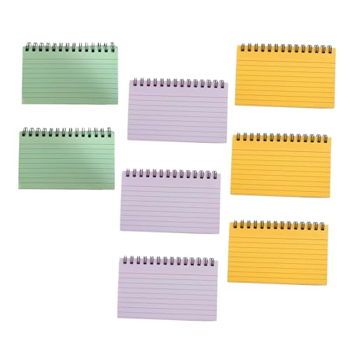 8 Stück Notizen, Spiralbindung, Boundage, Schreibblock, 5 x 3 Zoll, Tasche, 50 Blatt, kleines Tagebuch, Notizbuch, zum Schreiben, Notizen 8 Stück Notizen, Spiralbindung, Boundage, Schreibblock, 5 x 3 Zoll, Tasche, 50 Blatt, kleines Tagebuch, Notizbuch, zum Schreiben, Notizen von Limtula