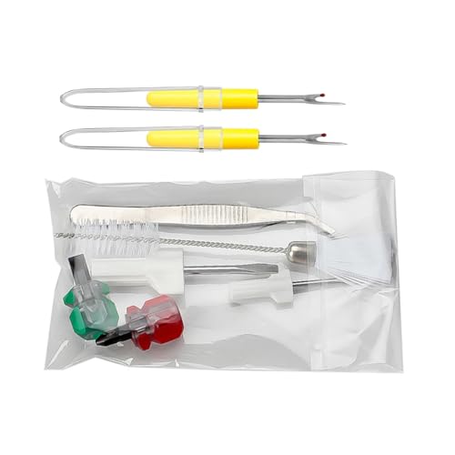 8-teiliges Nähmaschinen-Reinigungsset inklusive doppelseitiger Fusselbürste, Schraubendreher, Pinzette für Reparaturen von Nähmaschinen 8-teiliges Nähmaschinen-Reinigungsset inklusive doppelseitiger Fusselbürste, Schraubendreher, Pinzette für Reparaturen von Nähmaschinen von Limtula