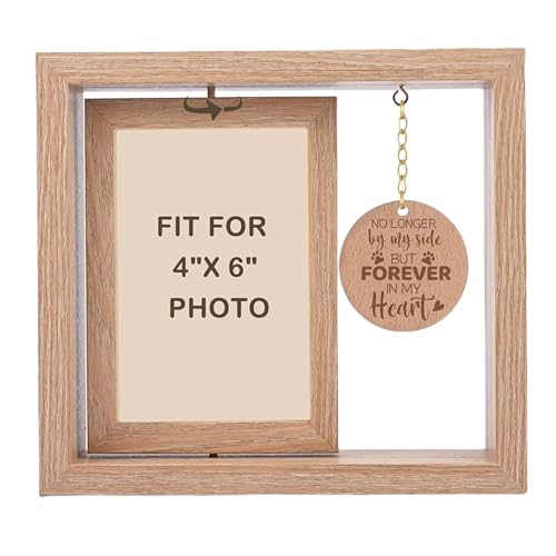 Bilderrahmen aus Holz mit Pfotenabdruck, drehbar, für 10,2 x 15,2 cm große Fotos, Hund, Katzen, Gedenkfoto, Halter, Haustier-Gedenkstätte Bilderrahmen aus Holz mit Pfotenabdruck, drehbar, für 10,2 x 15,2 cm große Fotos, Hund, Katzen, Gedenkfoto, Halter, Haustier-Gedenkstätte von Limtula