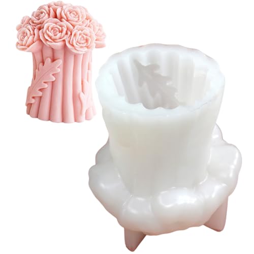 Blütenbaum Duft Kerzenformen 3D Rosenbouquet Silikonform Gips Formen Epoxidharzformen Ornament Formen Blütenbaum Duft Kerzenformen 3D Rosenbouquet Silikonform Gips Formen Epoxidharzformen Ornament Formen von Limtula