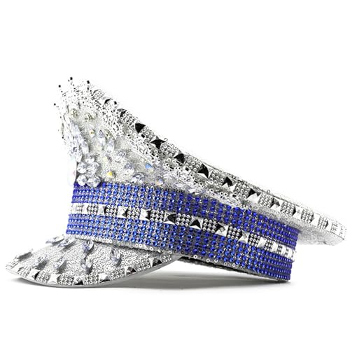 Braut Captain Crystal Segler Für Junggesellenparty Cocktailpartys Urlaubsfunkelnder Kristall Für Komödiantische Elegante Polyester Kopfbedeckung von Limtula