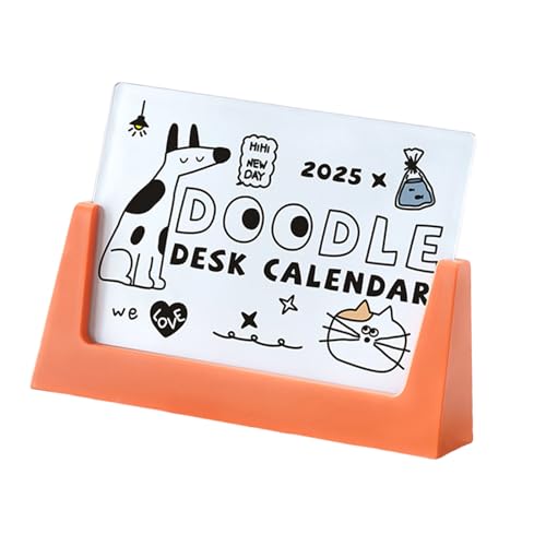 Cardstock 2025 Desk Monatskalender mit 12 Blättern, Monatskalender, 2025 x 2,3 x 6 Zoll, akademischer Kalender für die Dekoration des Schreibtischs, Zubehör für den Schreibtisch von Limtula