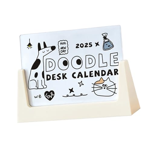 Cardstock 2025 Monatskalender mit 12 Blättern, Monatskalender, 2025 x 2,3 x 6 Zoll (2025), akademischer Kalender für die Dekoration des Schreibtischs, Zubehör für den Schreibtisch von Limtula