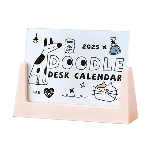 Cardstock 2025 Monatskalender mit 12 Blättern, Monatskalender, 2025 x 2,3 x 6 Zoll (2025), akademischer Kalender für die Dekoration des Schreibtischs, Zubehör für den Schreibtisch von Limtula
