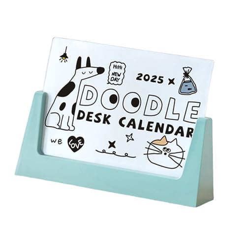 Cardstock 2025 Monatskalender mit 12 Blättern, Monatskalender, 2025 x 2,3 x 6 Zoll (2025), akademischer Kalender für die Dekoration des Schreibtischs, Zubehör für den Schreibtisch von Limtula