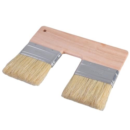 Doppelkopf-Pinsel für Acryl- und Aquarellmalerei, Wandkunst, Basteln, mit ergonomischem Holzgriff von Limtula