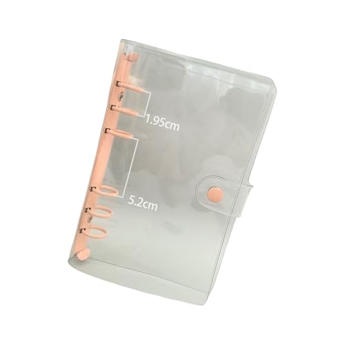 Ein Ordner mit 6 Druckknöpfen und 6 Ringen, transparent, weiche Notizbucheinband, Budgetplaner für Schule, Büro, Meeting Ein Ordner mit 6 Druckknöpfen und 6 Ringen, transparent, weiche Notizbucheinband, Budgetplaner für Schule, Büro, Meeting von Limtula