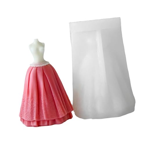 Elegante Silikonform für Hochzeitskleid, für Seifen- und Harz-Kunstprojekte, Aromatherapie, Schmuckwerkzeug von Limtula