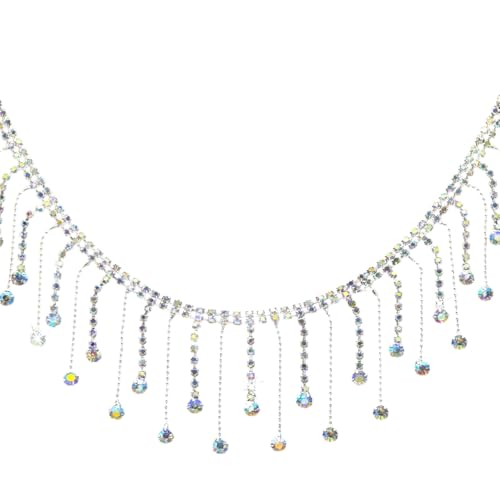 Glitzernde Strass-Fransen-Kette, schimmernder Kettengürtel für Mode-Enthusiasten und handgefertigtes Bastelzubehör von Limtula