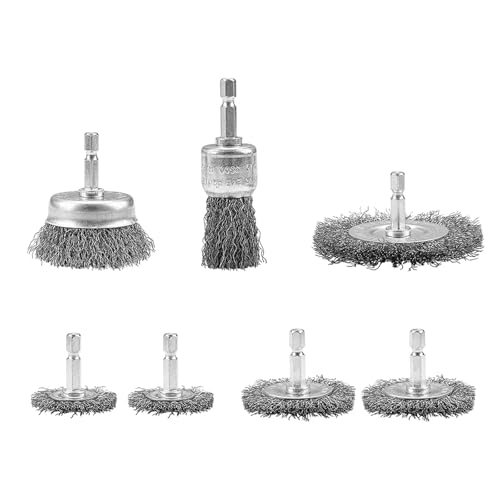 Hexagonal Shank Stahlbohrdrahtdrahtbürste Set Zum Klemmen Von 1/4 Zoll Elektrobohrer Effiziente Rostentfernung von Limtula