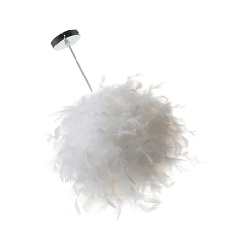 Lampenschirm, eleganter Lampenschirm, Federn, Textur, weiche Beleuchtung, Dekorationen, elegantes Beleuchtungszubehör, geeignet für Schlafzimmer von Limtula