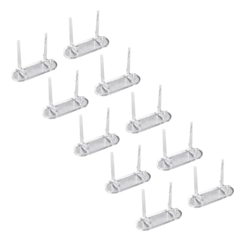 Limtula 10 x transparente Acryl-Kartenständer für abgestufte Sportkarten und Sammelkarten, Münze, kleine Staffelei-Ständer von Limtula