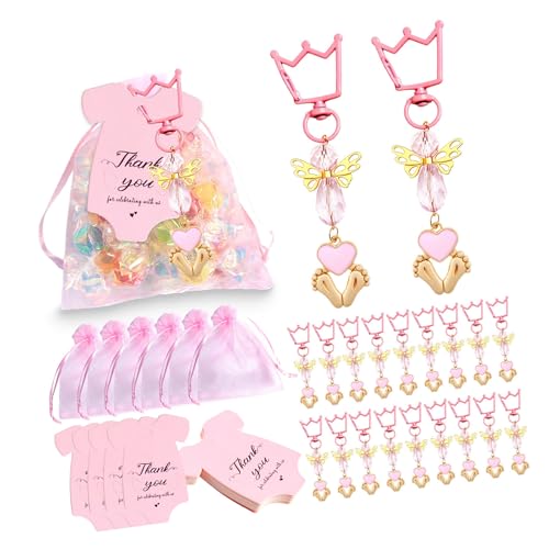 Limtula 20-teiliges handgefertigtes Schlüsselanhänger-Set mit Dankeskarten für Hochzeiten und Babypartys, praktisches Tauf-Partyzubehör Limtula 20-teiliges handgefertigtes Schlüsselanhänger-Set mit Dankeskarten für Hochzeiten und Babypartys, praktisches Tauf-Partyzubehör von Limtula