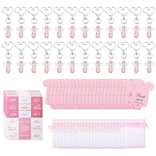Limtula 24 Stücke Engelskristall Charme Schlüsselanhänger Mit Organzas Taschen Für Babypauftaufe Partyzubehör Und Gästegeschenke Limtula 24 Stücke Engelskristall Charme Schlüsselanhänger Mit Organzas Taschen Für Babypauftaufe Partyzubehör Und Gästegeschenke von Limtula