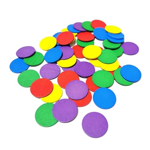 Limtula 50pcs Bunte Runde Zähler Holzzähl Chips Marker Für Vorschulköniginnen Kingdergarten Grundstudent Unterrichtshilfen Spielzeug Für Lehrerhilfen Limtula 50pcs Bunte Runde Zähler Holzzähl Chips Marker Für Vorschulköniginnen Kingdergarten Grundstudent Unterrichtshilfen Spielzeug Für Lehrerhilfen von Limtula