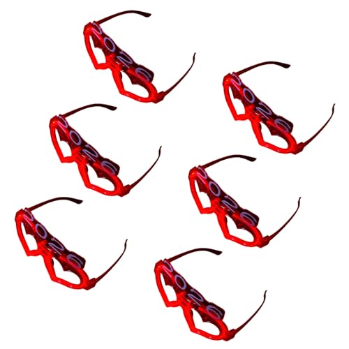 Limtula 6 Stück Leuchtende Gläser LED Herz Design für Konzert Party Zubehör Bequemer Rahmen Leuchtende Gläser Konzerte von Limtula