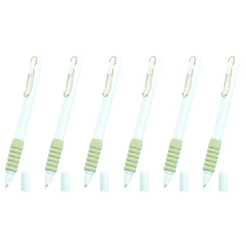 Limtula 6 Stück einziehbarer Füllfederhalter für Kinder, Studenten, Handschriftübungen, 0,38 mm, feine Spitze, einziehbarer Füllfederhalter Limtula 6 Stück einziehbarer Füllfederhalter für Kinder, Studenten, Handschriftübungen, 0,38 mm, feine Spitze, einziehbarer Füllfederhalter von Limtula