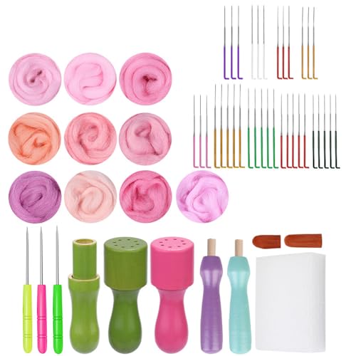 Limtula Anfänger Nadelfilz Set Tier Wolle Filzset mit Filznadel Wolle Roving Filzpad Fingerlinge Holzgriff Limtula Anfänger Nadelfilz Set Tier Wolle Filzset mit Filznadel Wolle Roving Filzpad Fingerlinge Holzgriff von Limtula