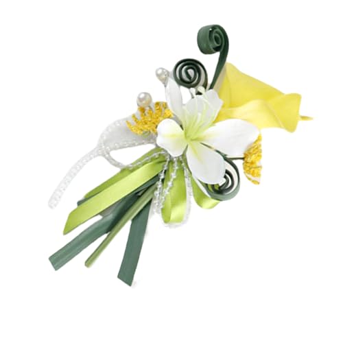 Limtula Ansteckblume mit realistischer Blüte, multifunktional, realistische Seidenbrustblume für Braut, Bräutigam, Hochzeitszubehör Limtula Ansteckblume mit realistischer Blüte, multifunktional, realistische Seidenbrustblume für Braut, Bräutigam, Hochzeitszubehör von Limtula